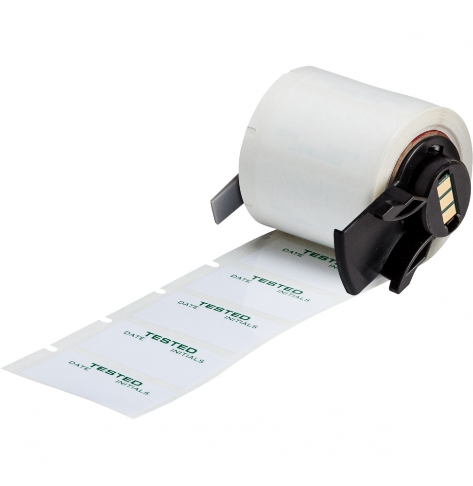 Etykiety poliestrowe zielone na białym PTL-30-423-TEST wym. 38.10 mm x 19.05 mm, 250 szt.