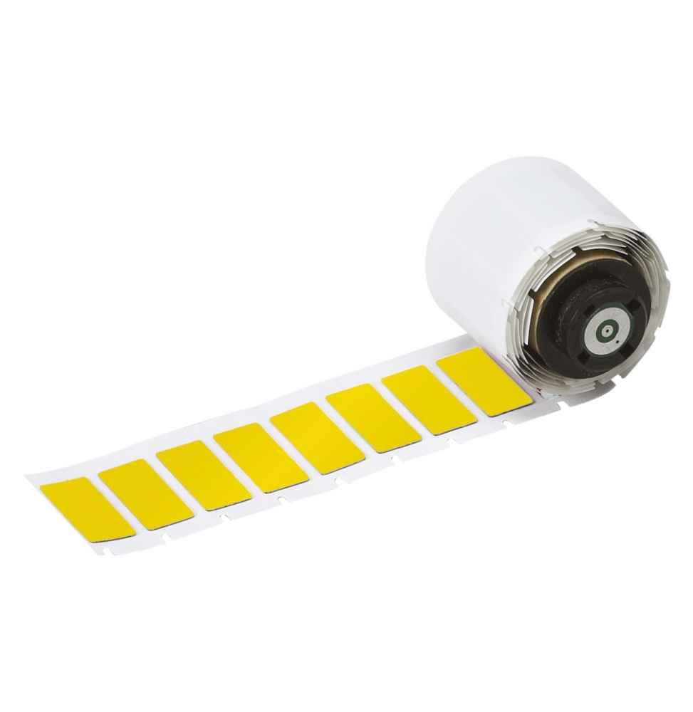 Etykiety poliestrowe z laminatem z pianki polietylenowej żółte PTLEP-03-7593-YL wym. 27.00 mm x 15.00 mm, 150 szt.