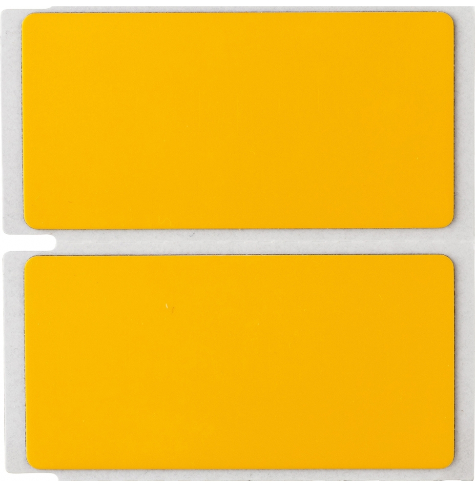 Etykiety poliestrowe z laminatem z pianki polietylenowej żółte THTEP-16-7593-YL wym. 90.00 mm x 45.00 mm, 500 szt.