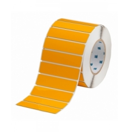 Etykiety poliestrowe z laminatem z pianki polietylenowej żółte THTEP-22-7593-YL wym. 100.00 mm x 25.00 mm, 500 szt.