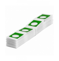 Etykiety poliestrowe z laminatem z pianki polietylenowej zielone M71EP-5-7593-GN wym. 30.00 mm x 40.00 mm, 100 szt.