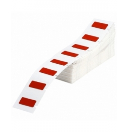 Etykiety poliestrowe z laminatem z pianki polietylenowej czerwone M71EP-6-7593-RD wym. 45.00 mm x 15.00 mm, 100 szt.