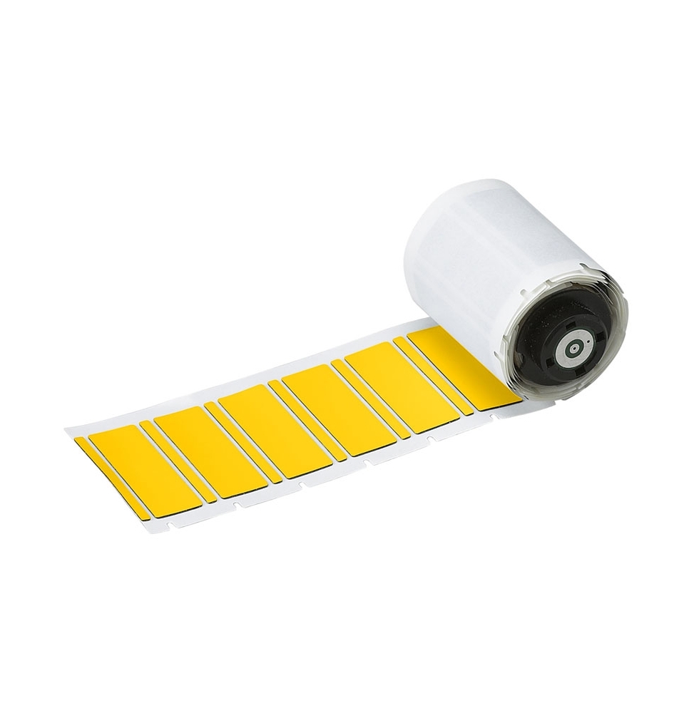 Etykiety poliestrowe z laminatem z pianki polietylenowej żółte PTLEP-07-7593-YL wym. 35.00 mm x 18.00 mm, 100 szt.
