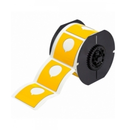 Etykiety poliestrowe żółte B30EP-170-593-YL wym. 60.96 mm x 60.96 mm, 145 szt.