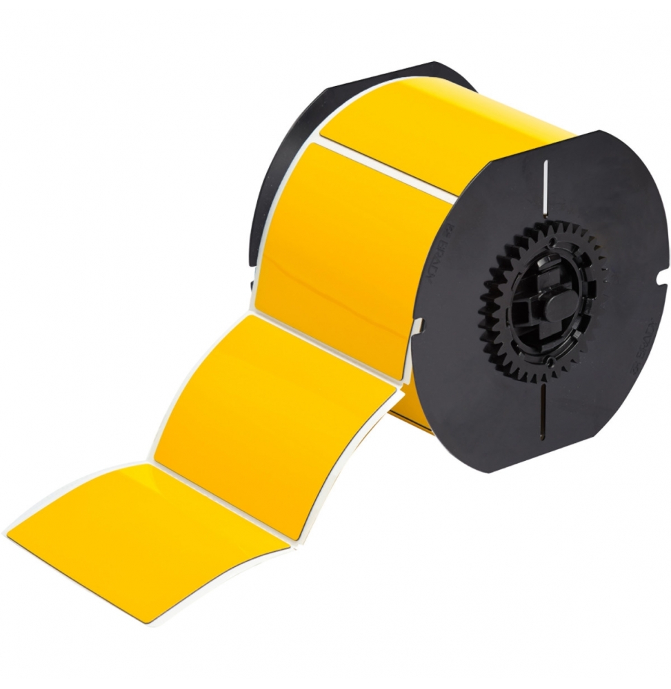 Etykiety poliestrowe żółte B30EP-177-593-YL wym. 76.20 mm x 63.50 mm, 125 szt.