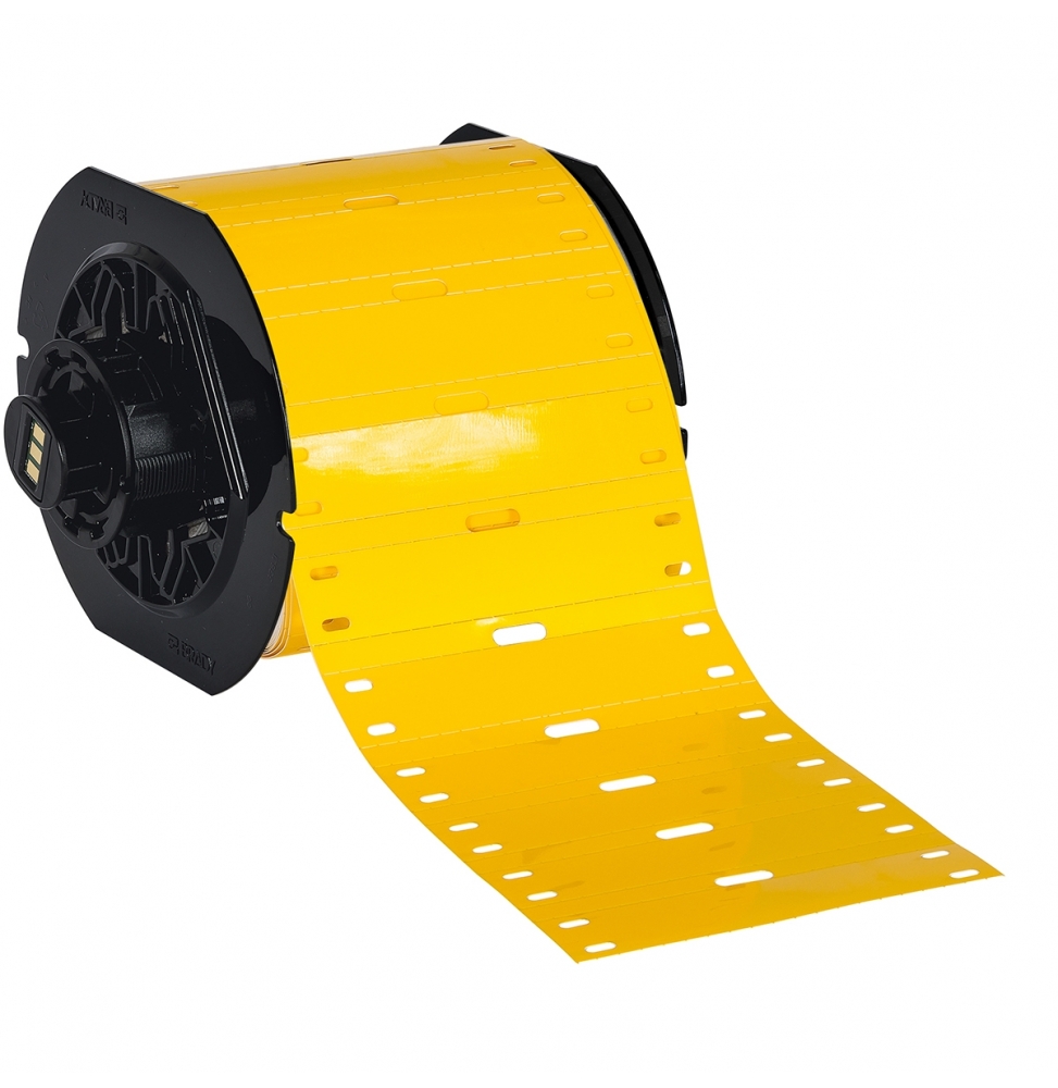 Przywieszki do kabli poliestrowe żółte B33-75x15-7598-YL wym. 75.00 mm x 15.00 mm, 1000 szt.