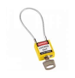 Kłódki bezpieczeństwa – linka kompaktowa żółte 20 CM KD