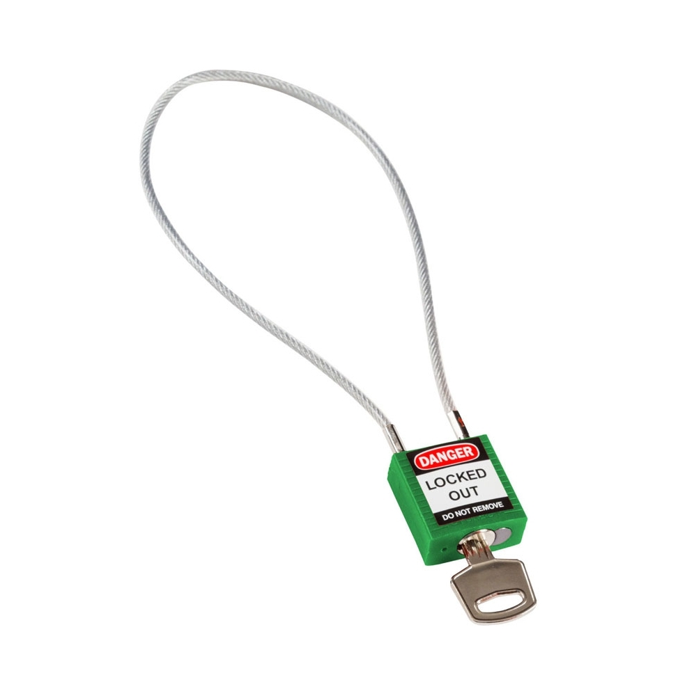 Kłódki bezpieczeństwa – linka kompaktowa zielone 40 CM KD