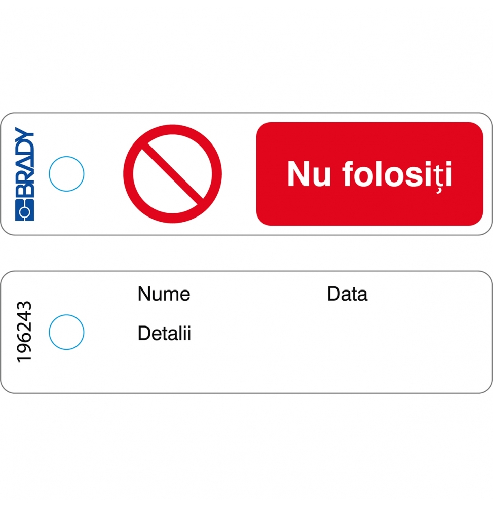 Minizawieszka – ''Nu folosi?i" – RO (50szt.), MITAG-P001-RO/50