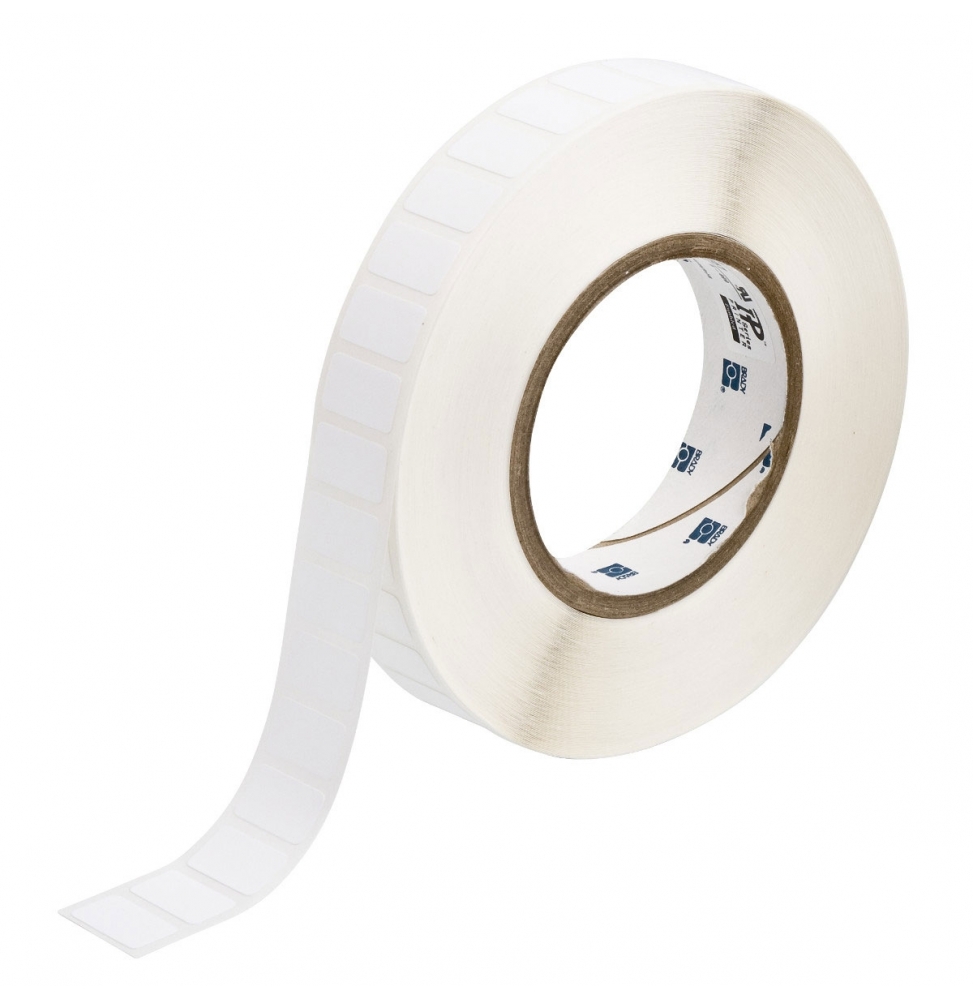 Etykiety z tkaniny nylonowej białe THT-125-499-3 wym. 22.86 mm x 12.70 mm, 3000 szt.