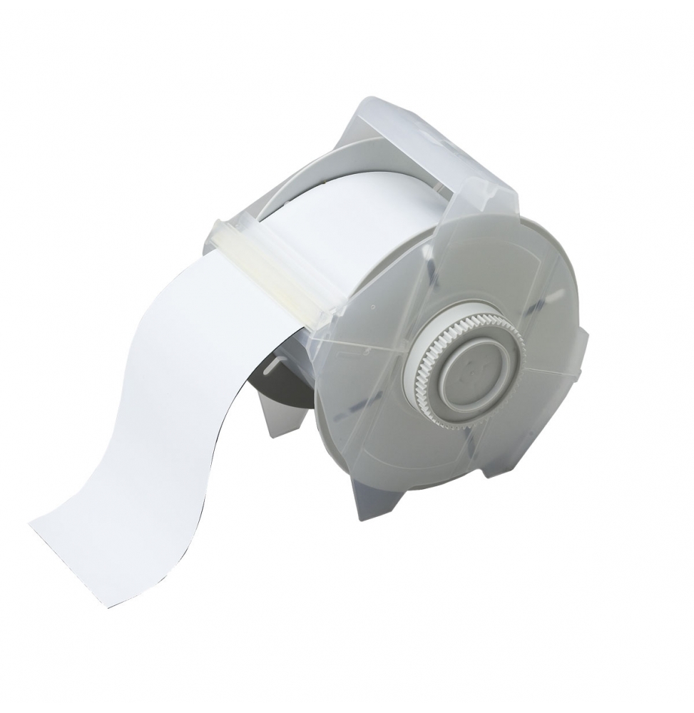 Taśma magnetyczna poliestrowa biała Globalmark tapes - 64 mm White Magnetic Tape wym. 63.50 mm x 7.62 m