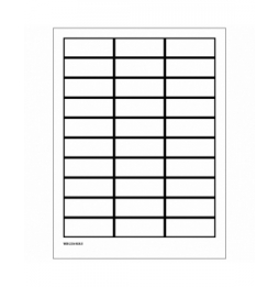Puste etykiety z możliwością zapisywania w arkuszach – białe z ramką (750szt.), WOB-2256-W.M.R