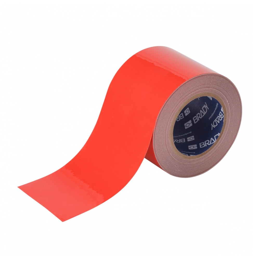 Taśma ToughStripe poliestrowa z poliestrowym laminatem wierzchnim czerwona TS-101.60-514-RD-RL wym. 101.60 mm x 30.48 m