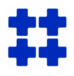 Wykrawane kształty ToughStripe (L, T, +, ślady itp.) (20szt.), BLUE FLOOR CROSSES 50,8 X 127