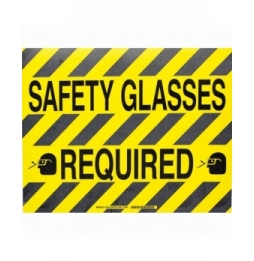 ToughStripe – Gotowe znaki podłogowe, BK/YL SAFETY GLASSES REQ 355,6 X 457,2