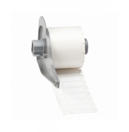 Etykiety laboratoryjne z tkaniny nylonowej białe M71-98-499 wym. 25.40 mm x 9.53 mm + kółko 9.53 mm, 500 szt.