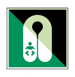 Pas ratunkowy dla niemowląt – ISO 7010, E/E046/NT-ALU-PHOLUMC-150X150/1-B
