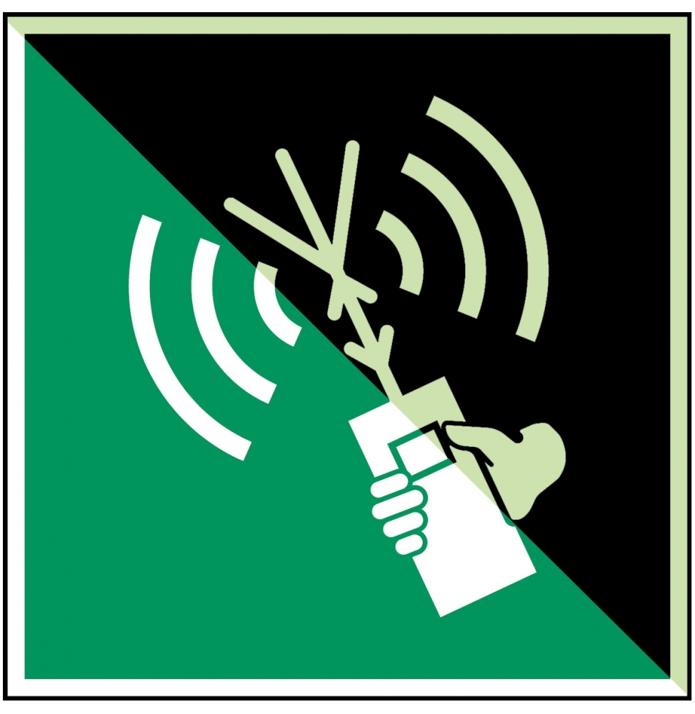 Radiotelefon VHF do łączności dwukierunkowej – ISO 7010, E/E051/NT-PP-PHOLUMC-150X150/1-B