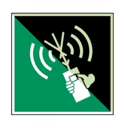 Radiotelefon VHF do łączności dwukierunkowej – ISO 7010, E/E051/NT-ALU-PHOLUMC-200X200/1-B