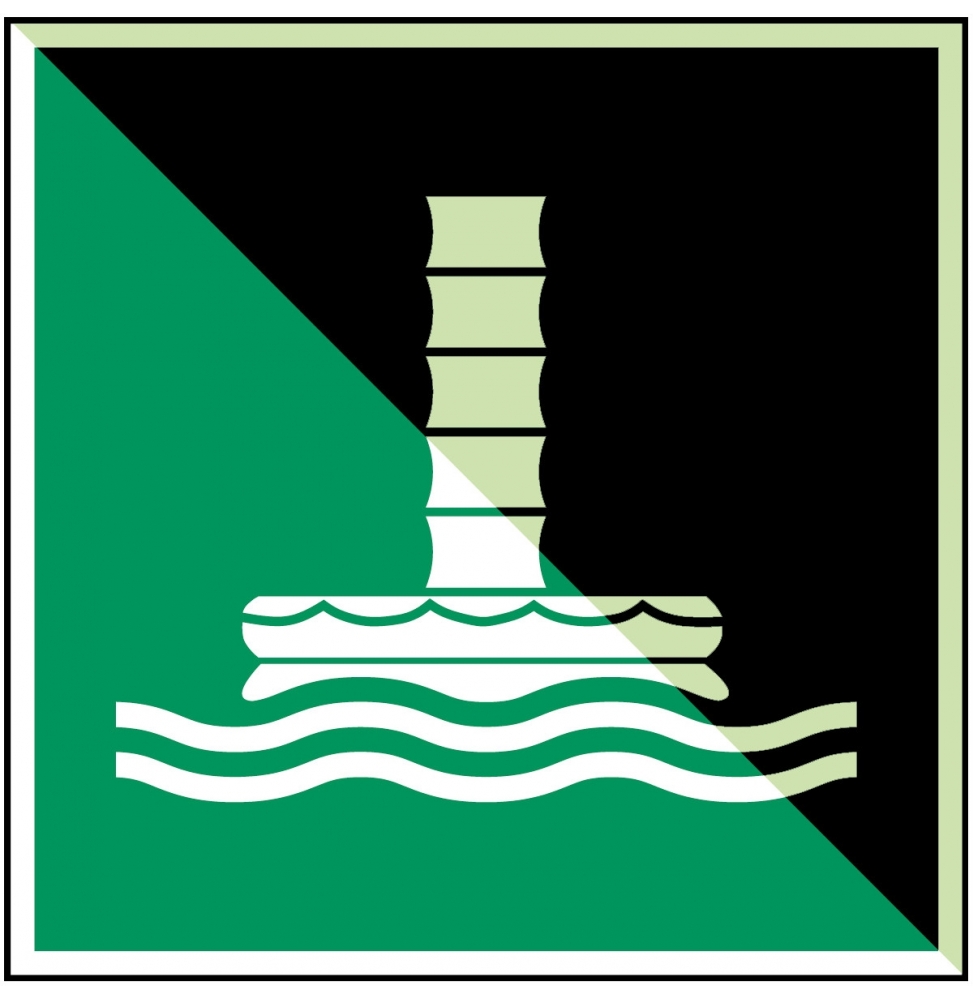 Rękaw ewakuacyjny – ISO 7010, E/E055/NT-PP-PHOLUMC-200X200/1-B