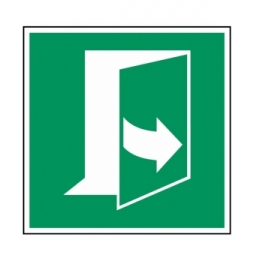 Ciągnąć z lewej strony, aby otworzyć – ISO 7010, E/E057/NT-SA-200X200/1-B