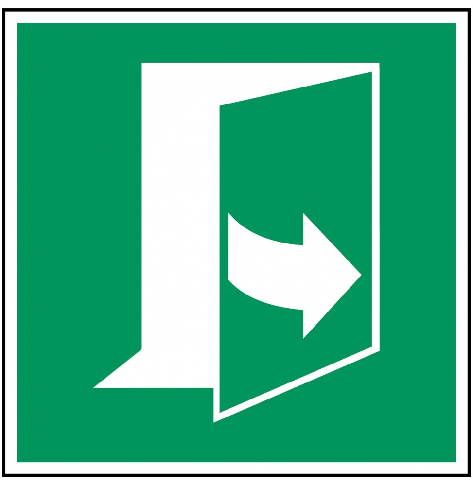 Ciągnąć z lewej strony, aby otworzyć – ISO 7010, E/E057/NT-SA-200X200/1-B