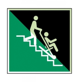 Krzesło ewakuacyjne – ISO 7010, E/E060/NT-ALU-PHOLUMC-100X100/1-B