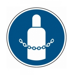 Nakaz zabezpieczenia butli z gazem – ISO 7010, M/M046/NT-ALU-DIA100/1-B