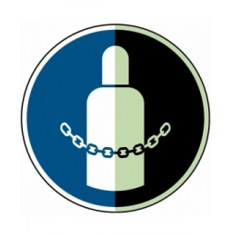 Nakaz zabezpieczenia butli z gazem – ISO 7010, M/M046/NT-SA-PHOLUMB-DIA150/1-B