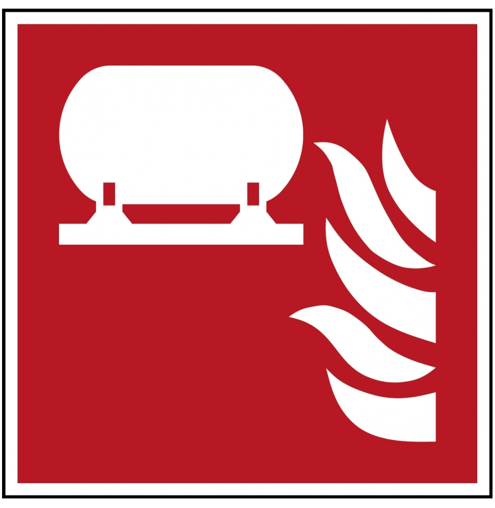 Stacjonarna instalacja przeciwpożarowa – ISO 7010, F/F012/NT-ALU-100X100/1-B
