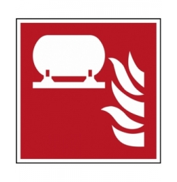 Stacjonarna instalacja przeciwpożarowa – ISO 7010, F/F012/NT-ALU-200X200/1-B