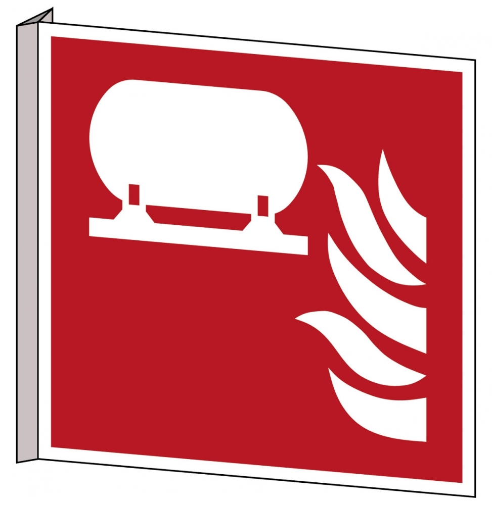 Stacjonarna instalacja przeciwpożarowa – ISO 7010, F/F012/NT-BIPVC-150X150/1-B