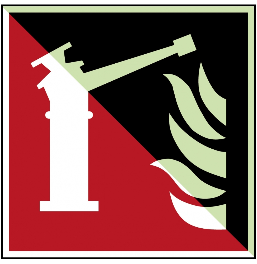 Monitor pożarowy – ISO 7010, F/F015/NT-PP-PHOLUMB-100X100/1-B