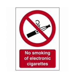 Znak zakazu – Zakaz palenia e-papierosów, P/PIC900/EN117-SA-210x297/1-B