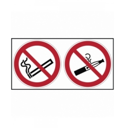 Znak zakazu – Zakaz palenia, w tym e-papierosów, P/P002/PIC900/NT-SA-200x100/1-B