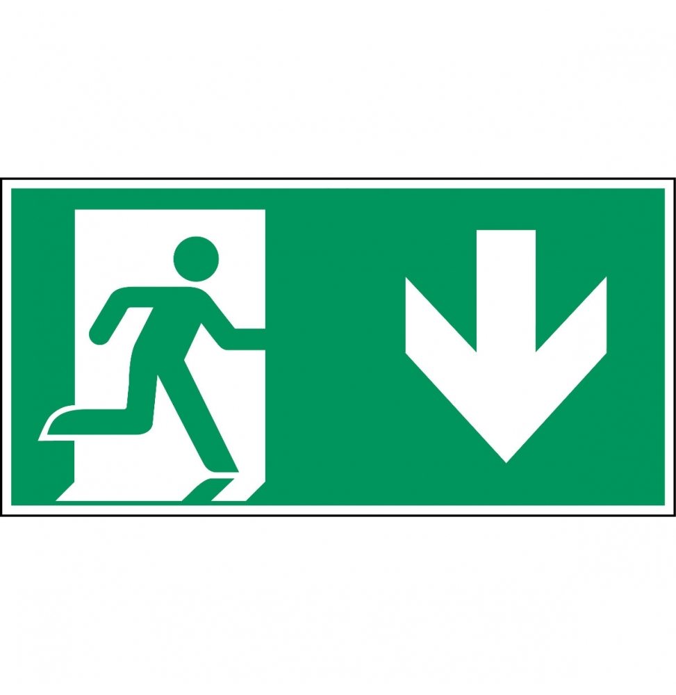 Wyjście ewakuacyjne prawostronne – Znak bezpieczeństwa, E/E002/A180/NT-SA-400X200/1-B