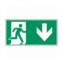 Wyjście ewakuacyjne prawostronne – Znak bezpieczeństwa, E/E002/A180/NT-PP-297X148/1-B