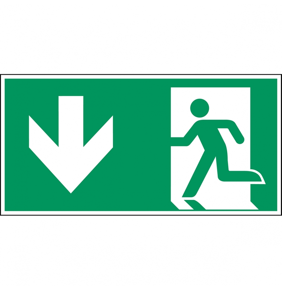 Wyjście ewakuacyjne lewostronne – Znak bezpieczeństwa, E/A180/E001/NT-PP-297X148/1-B