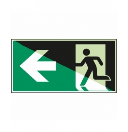 Wyjście ewakuacyjne lewostronne – ISO 7010, E/A270/E001/NT-SA-PHOLUMC-400X200/1-B
