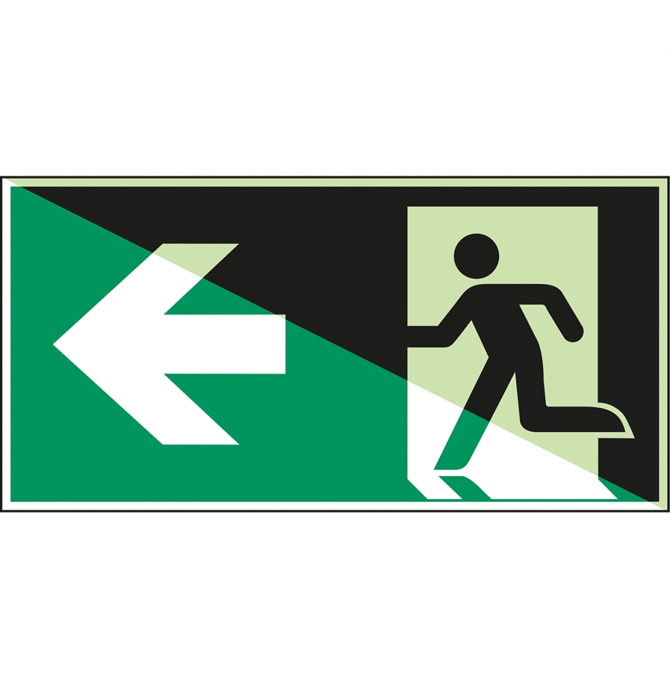 Wyjście ewakuacyjne lewostronne – ISO 7010, E/A270/E001/NT-SA-PHOLUMC-400X200/1-B