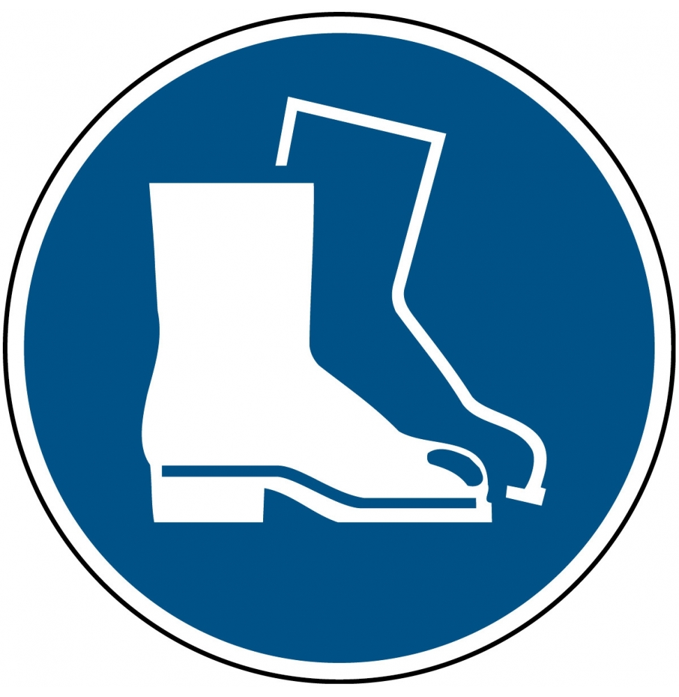 Nakaz stosowania ochrony stóp – ISO 7010 (18szt.), M/M008/NT-SA-DIA 24/18-B