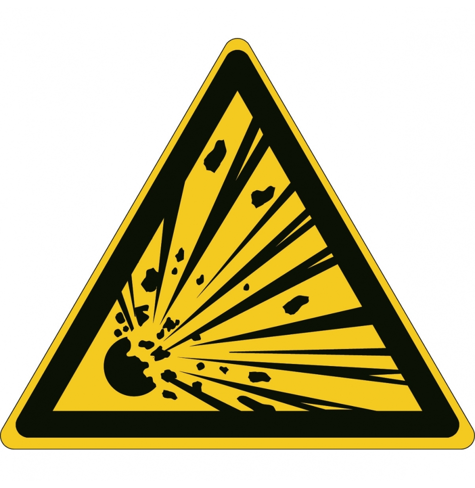 Ostrzeżenie przed niebezpieczeństwem wybuchu – ISO 7010 (54szt.), W/W002/NT-SA-TRI 10/54-B