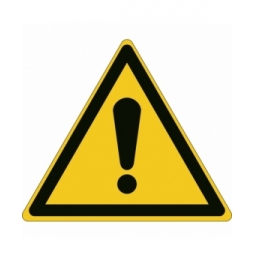 Ogólny znak ostrzegawczy – ISO 7010 (54szt.), W/W001/NT-SA-TRI 10/54-B