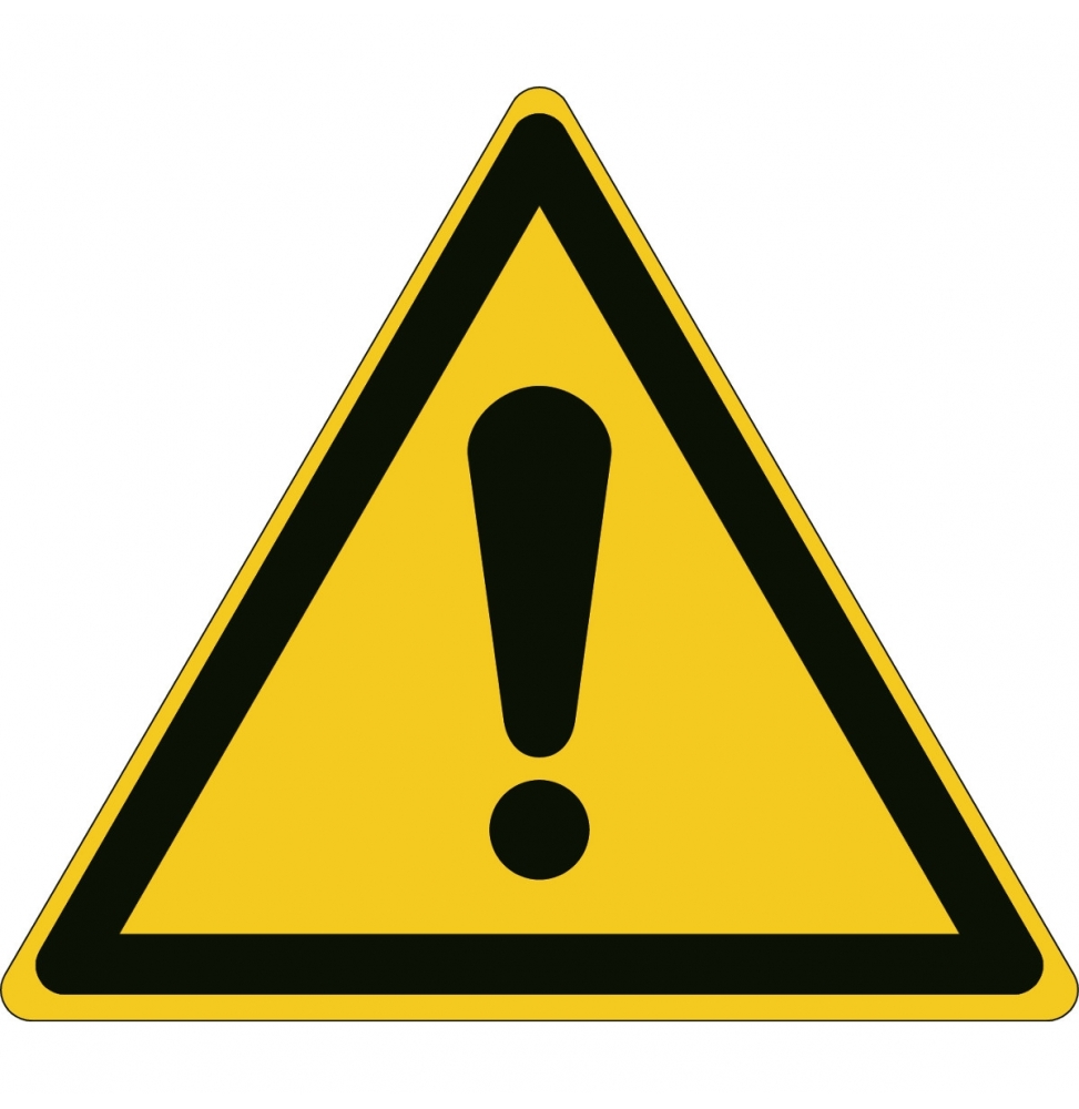 Ogólny znak ostrzegawczy – ISO 7010 (54szt.), W/W001/NT-SA-TRI 10/54-B