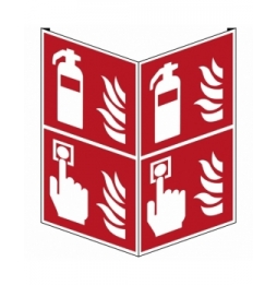 Hydrant i alarm pożarowy – ISO 7010, F/F001/F005/NT-VPVC-203X403/1-B
