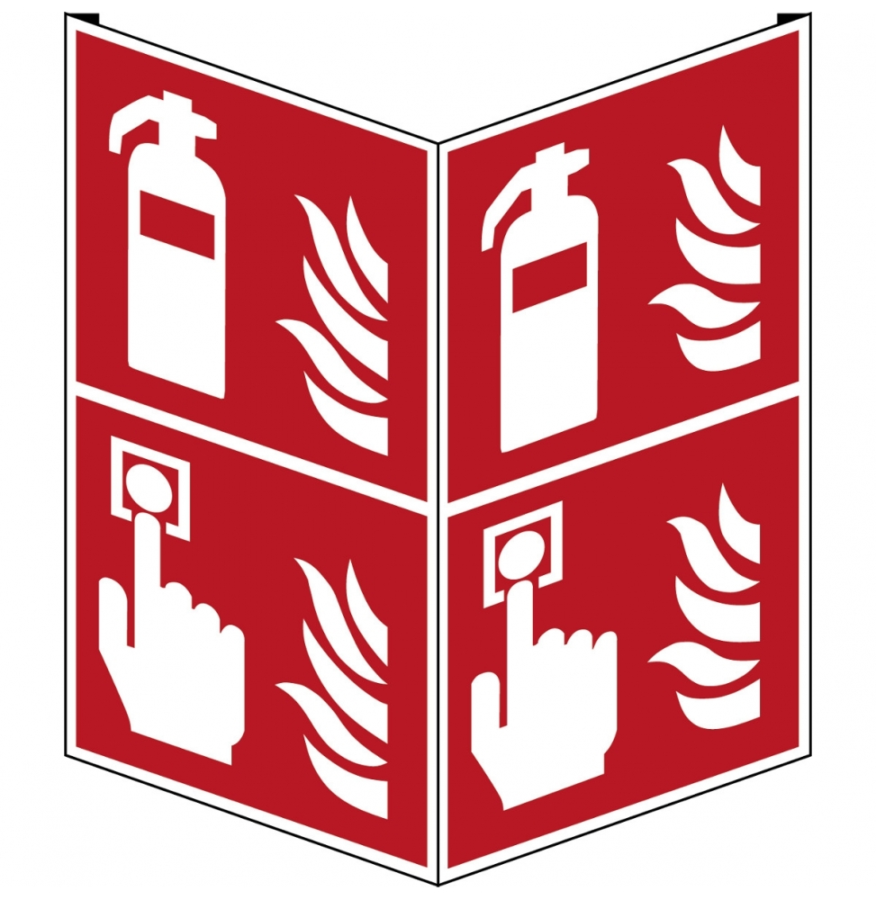 Hydrant i alarm pożarowy – ISO 7010, F/F001/F005/NT-VPVC-203X403/1-B