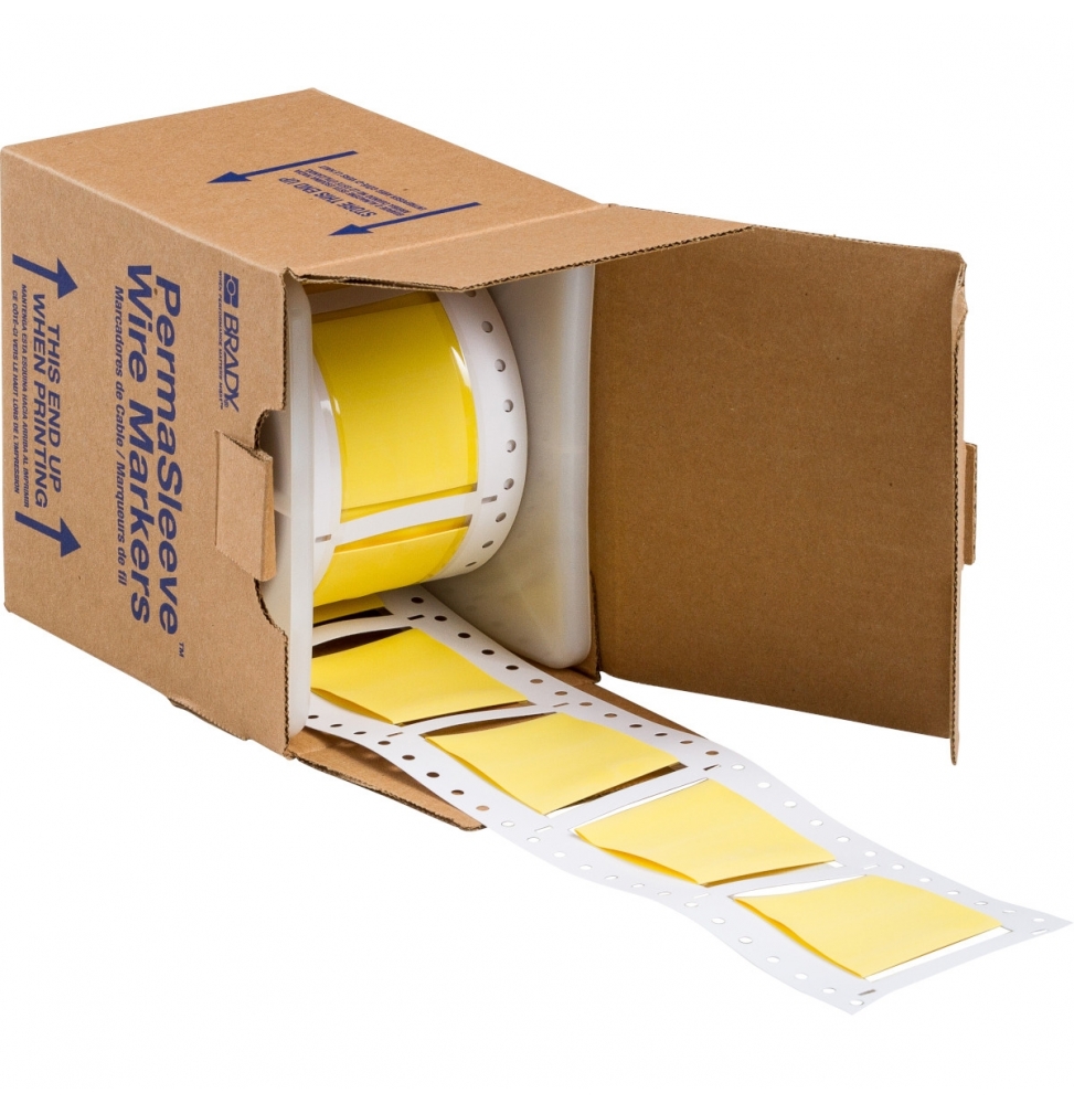 Koszulki termokurczliwe  żółte 3PS-1500-2-YL-S wym. 50.80 mm x 61.80 mm, 100 szt.
