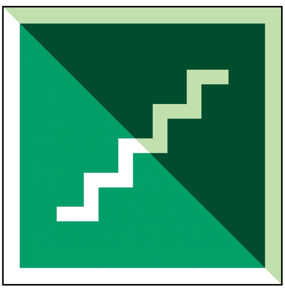 Kierunek drogi ewakuacyjnej schodami w dół – IMO, E/IMO343-SA-PHOLUMC-150X150/1-B