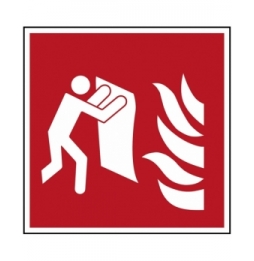 Koc przeciwpożarowy – znak bezpieczeństwa – ISO7010, F/F016/NT-PP-200X200/1-B
