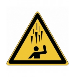 Ostrzeżenie przed spadającym lodem – Znak bezpieczeństwa – ISO 7010 (3szt.), W/W039/NT-SA-TRI100/3-B